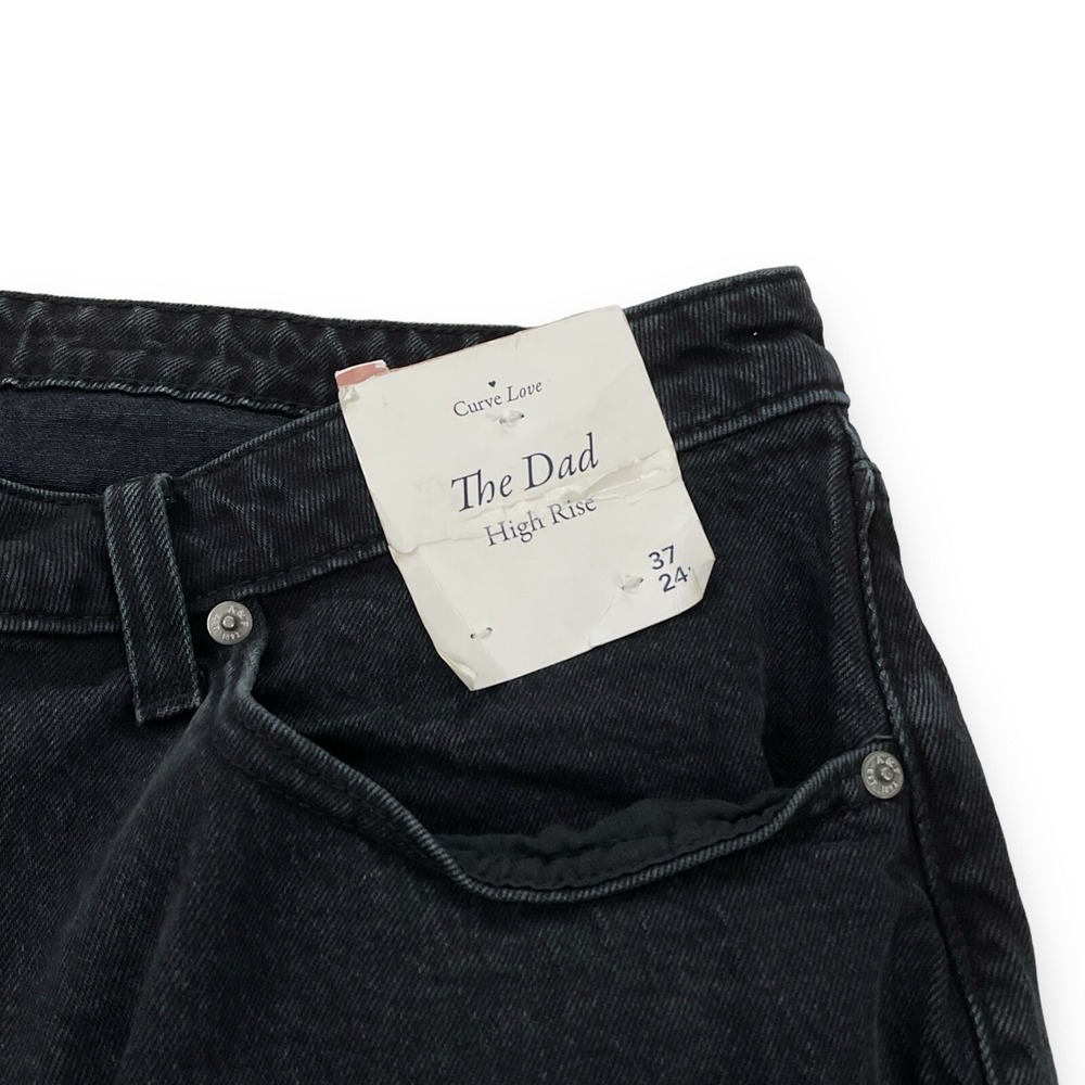 Abercrombie & Fitch Jeans Women 24W (49x30.5) Black Curve Love The Dad Plus NWT - Picture 4 of 10